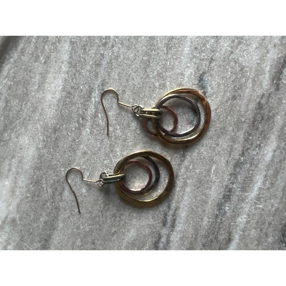 Vintage Multi-Color Hoop Earrings